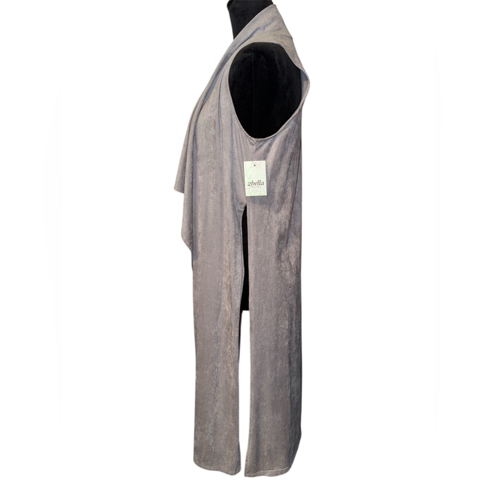 Whisper Faux Suede Waterfall Vest, Size Small, NWT - Picture 3 of 5